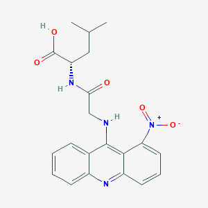 molecular formula C21H22N4O5 B12898112 N-(1-Nitroacridin-9-yl)glycyl-L-leucine CAS No. 90057-96-8
