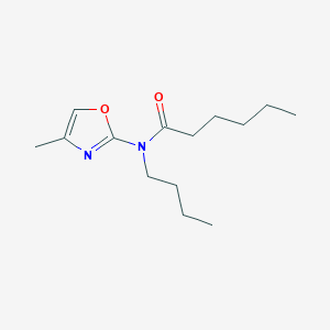 molecular formula C14H24N2O2 B12898135 N-Butyl-N-(4-methyl-1,3-oxazol-2-YL)hexanamide CAS No. 57067-77-3