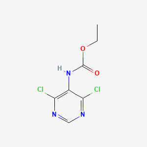 molecular formula C7H7Cl2N3O2 B12898170 Ethyl (4,6-dichloropyrimidin-5-yl)carbamate CAS No. 72772-82-8