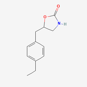 molecular formula C12H15NO2 B12898186 5-((4-Ethylphenyl)methyl)-2-oxazolidinone CAS No. 62825-98-3