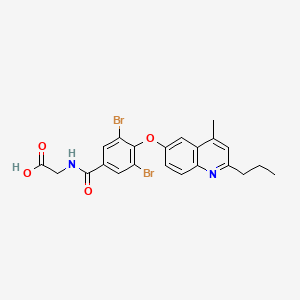 molecular formula C22H20Br2N2O4 B12898239 n-{3,5-Dibromo-4-[(4-methyl-2-propylquinolin-6-yl)oxy]benzoyl}glycine CAS No. 918946-65-3