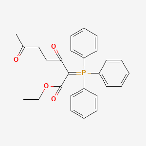 molecular formula C27H27O4P B12898262 Ethyl 3,6-dioxo-2-(triphenyl-lambda~5~-phosphanylidene)heptanoate CAS No. 62251-87-0