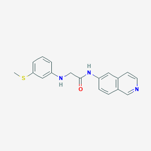 molecular formula C18H17N3OS B12898307 N-Isoquinolin-6-yl-N~2~-[3-(methylsulfanyl)phenyl]glycinamide CAS No. 920513-54-8