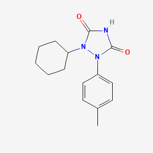molecular formula C15H19N3O2 B12898324 Bicarbamimide, 2-cyclohexyl-3-p-tolyl- CAS No. 34877-10-6