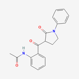 molecular formula C19H18N2O3 B12898381 N-(2-(2-Oxo-1-phenylpyrrolidine-3-carbonyl)phenyl)acetamide CAS No. 88263-85-8