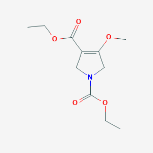 molecular formula C11H17NO5 B12898403 Diethyl 4-methoxy-2,5-dihydro-1h-pyrrole-1,3-dicarboxylate CAS No. 92100-11-3