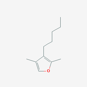 molecular formula C11H18O B12898416 2,4-Dimethyl-3-pentylfuran CAS No. 77547-20-7