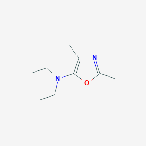 molecular formula C9H16N2O B12898428 N,N-Diethyl-2,4-dimethyl-1,3-oxazol-5-amine CAS No. 62026-80-6