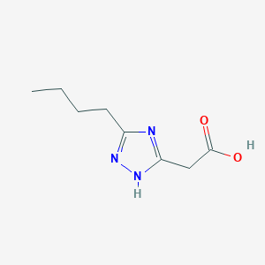 molecular formula C8H13N3O2 B12898432 (3-Butyl-1H-1,2,4-triazol-5-yl)acetic acid CAS No. 184947-14-6