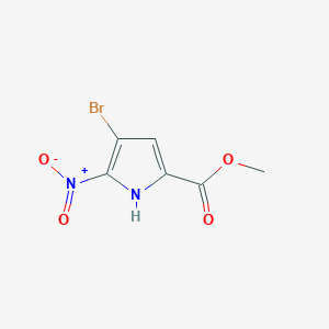 molecular formula C6H5BrN2O4 B12898519 methyl 4-bromo-5-nitro-1H-pyrrole-2-carboxylate 