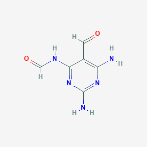 molecular formula C6H7N5O2 B12898555 N-(2,6-Diamino-5-formylpyrimidin-4-yl)formamide CAS No. 89891-06-5