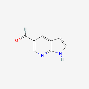 molecular formula C8H6N2O B1289857 1H-Pyrrolo[2,3-b]pyridine-5-carbaldehyde CAS No. 849067-90-9