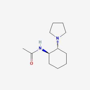 molecular formula C12H22N2O B12898586 N-((1R,2R)-2-(Pyrrolidin-1-yl)cyclohexyl)acetamide 