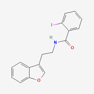 molecular formula C17H14INO2 B12898649 N-[2-(1-benzofuran-3-yl)ethyl]-2-iodobenzamide CAS No. 920537-55-9