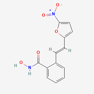 molecular formula C13H10N2O5 B12898688 N-Hydroxy-2-(2-(5-nitrofuran-2-yl)vinyl)benzamide 