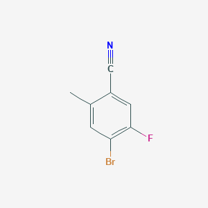 molecular formula C8H5BrFN B1289871 4-Bromo-5-fluoro-2-methylbenzonitrile CAS No. 916792-15-9