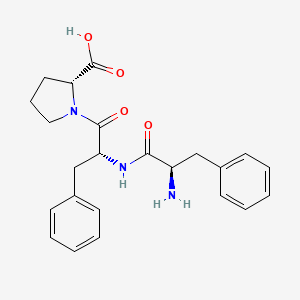 molecular formula C23H27N3O4 B12898765 D-Phenylalanyl-D-phenylalanyl-D-proline CAS No. 821776-13-0