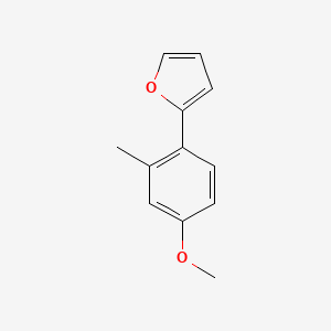 molecular formula C12H12O2 B12898780 2-(4-Methoxy-2-methylphenyl)furan CAS No. 825611-67-4