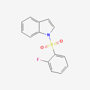 molecular formula C14H10FNO2S B12898784 1-(2-Fluorobenzene-1-sulfonyl)-1H-indole CAS No. 530116-14-4