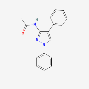 molecular formula C18H17N3O B12898793 N-[1-(4-Methylphenyl)-4-phenyl-1H-pyrazol-3-yl]acetamide CAS No. 64989-43-1