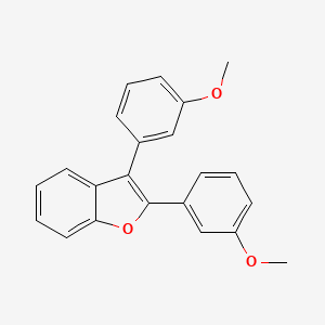 molecular formula C22H18O3 B12898840 2,3-Bis(3-methoxyphenyl)-1-benzofuran CAS No. 61078-00-0
