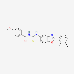 molecular formula C24H21N3O3S B12898859 N-{[2-(2,3-dimethylphenyl)-1,3-benzoxazol-5-yl]carbamothioyl}-4-methoxybenzamide CAS No. 590396-76-2