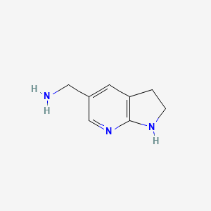 molecular formula C8H11N3 B1289888 (2,3-dihydro-1H-pyrrolo[2,3-b]pyridin-5-yl)methanamine CAS No. 556104-19-9