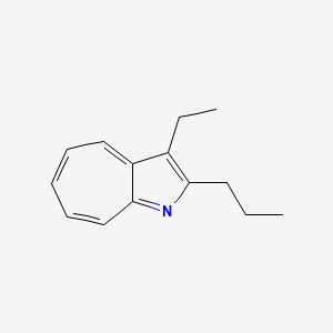 molecular formula C14H17N B12898949 Cyclohepta[b]pyrrole, 3-ethyl-2-propyl- CAS No. 192389-25-6