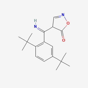 molecular formula C18H24N2O2 B12898983 4-[(2,5-Di-tert-butylphenyl)(imino)methyl]-1,2-oxazol-5(4H)-one CAS No. 184772-84-7