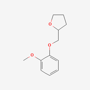 molecular formula C12H16O3 B12898986 Furan, tetrahydro-2-[(2-methoxyphenoxy)methyl]- CAS No. 828254-87-1