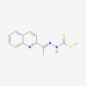 molecular formula C13H13N3S2 B12898987 Methyl 3-[1-[2-quinolyl]ethylidene]hydrazinecarbodithioate 