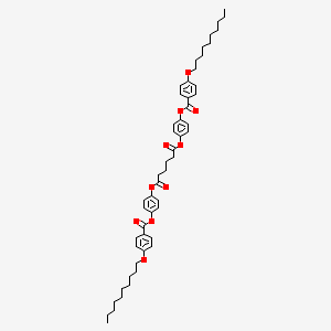 molecular formula C52H66O10 B12898991 Bis(4-{[4-(decyloxy)benzoyl]oxy}phenyl) hexanedioate CAS No. 848139-53-7