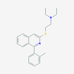 molecular formula C22H26N2S B12898993 N,N-Diethyl-2-{[1-(2-methylphenyl)isoquinolin-3-yl]sulfanyl}ethan-1-amine CAS No. 89707-36-8