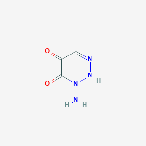 molecular formula C3H4N4O2 B128990 3-Amino-2H-triazine-4,5-dione CAS No. 150711-09-4