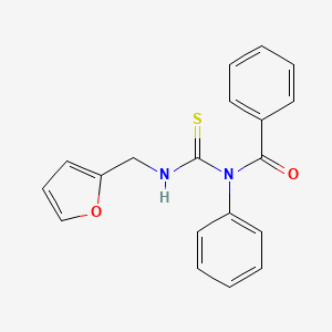 molecular formula C19H16N2O2S B12899004 N-{[(Furan-2-yl)methyl]carbamothioyl}-N-phenylbenzamide CAS No. 140399-91-3