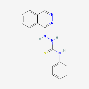 molecular formula C15H13N5S B12899029 N-Phenyl-2-(phthalazin-1-yl)hydrazinecarbothioamide CAS No. 61051-54-5