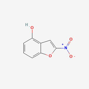 molecular formula C8H5NO4 B12899086 2-Nitro-1-benzofuran-4-ol CAS No. 40024-31-5
