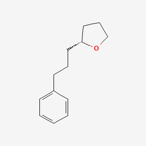 molecular formula C13H18O B12899097 Furan, tetrahydro-2-(3-phenylpropyl)-, (2R)- CAS No. 528840-73-5