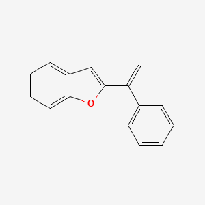 molecular formula C16H12O B12899112 Benzofuran, 2-(1-phenylethenyl)- CAS No. 56426-70-1