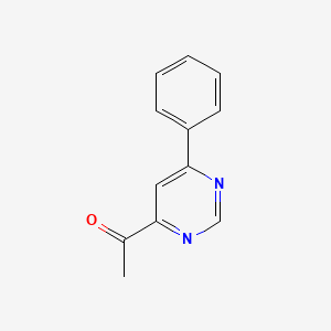 molecular formula C12H10N2O B12899160 1-(6-Phenylpyrimidin-4-yl)ethanone CAS No. 64571-51-3