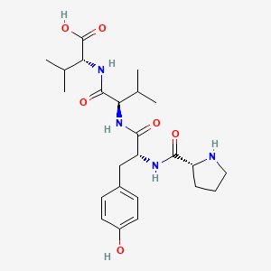 molecular formula C24H36N4O6 B12899225 D-Valine, D-prolyl-D-tyrosyl-D-valyl- CAS No. 628282-01-9