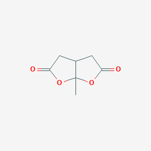 molecular formula C7H8O4 B12899247 Furo[2,3-b]furan-2,5(3H,4H)-dione, dihydro-6a-methyl- CAS No. 98546-44-2