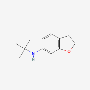 molecular formula C12H17NO B12899281 N-tert-Butyl-2,3-dihydro-1-benzofuran-6-amine CAS No. 61070-36-8