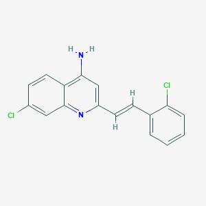 molecular formula C17H12Cl2N2 B12899301 7-Chloro-2-(2-chlorostyryl)quinolin-4-amine 