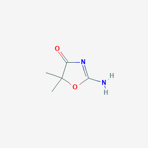 molecular formula C5H8N2O2 B12899341 2-Amino-5,5-dimethyl-1,3-oxazol-4-one CAS No. 17816-87-4
