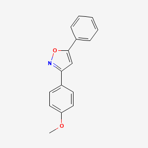 molecular formula C16H13NO2 B12899365 Isoxazole, 3-(4-methoxyphenyl)-5-phenyl- CAS No. 3672-52-4