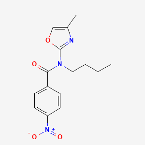 molecular formula C15H17N3O4 B12899372 N-Butyl-N-(4-methyl-1,3-oxazol-2-yl)-4-nitrobenzamide CAS No. 57067-90-0