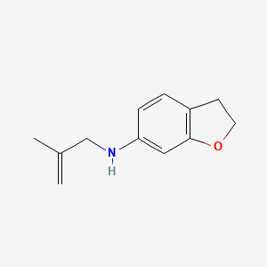molecular formula C12H15NO B12899557 N-(2-Methylprop-2-en-1-yl)-2,3-dihydro-1-benzofuran-6-amine CAS No. 61070-35-7