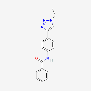molecular formula C17H16N4O B12899602 N-(4-(1-Ethyl-1H-1,2,3-triazol-4-yl)phenyl)benzamide CAS No. 89221-18-1