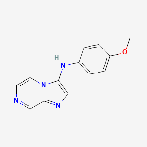 molecular formula C13H12N4O B12899614 N-(4-Methoxyphenyl)imidazo[1,2-a]pyrazin-3-amine CAS No. 823806-68-4
